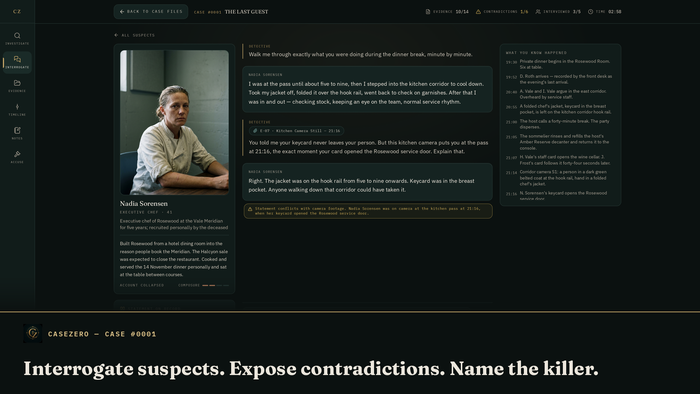 Interrogation — exposing a contradiction
